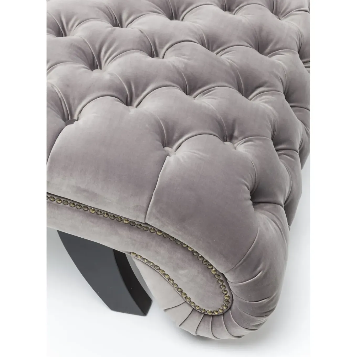 Chaise Longue Desire Velours Argente