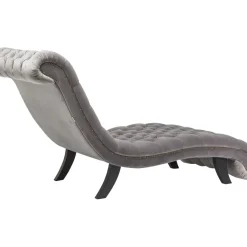 Chaise Longue Desire Velours Argente