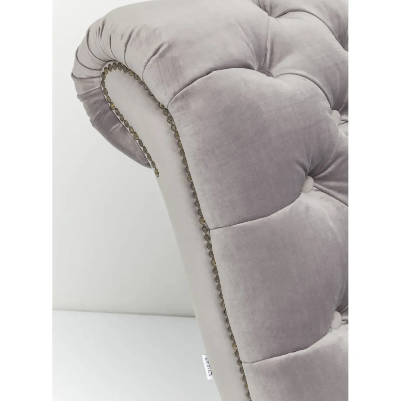 Chaise Longue Desire Velours Argente