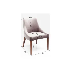 Chaise Mode Velvet Gris