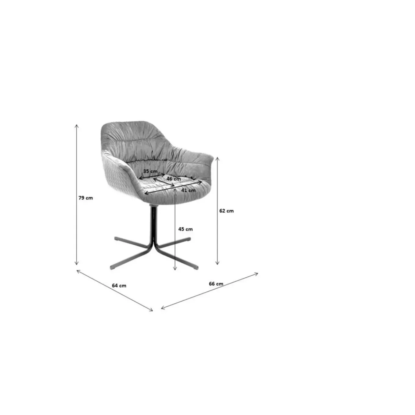 Chaise Pivotante Colmar Jaune