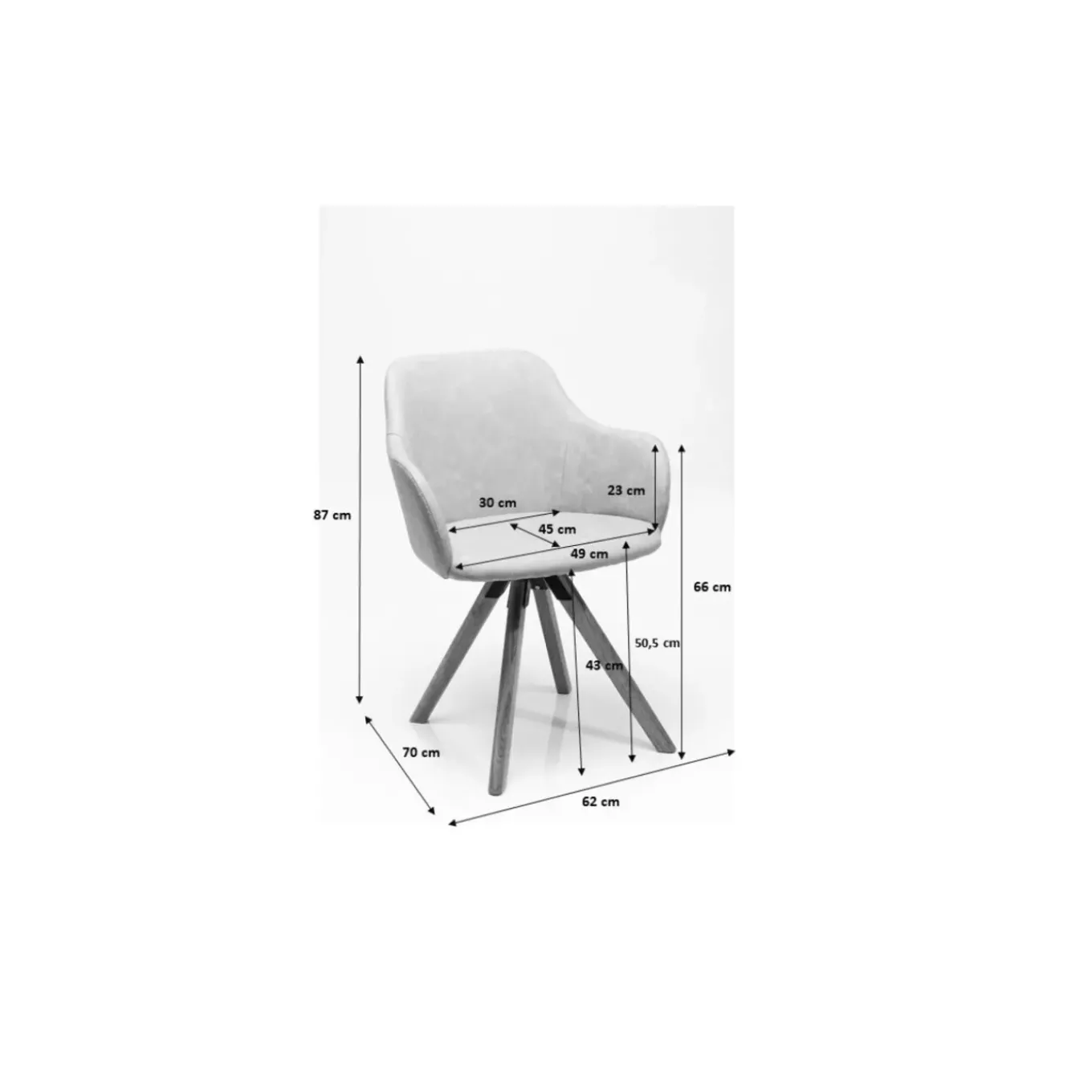 Chaise Pivotante Lady Loco Taupe