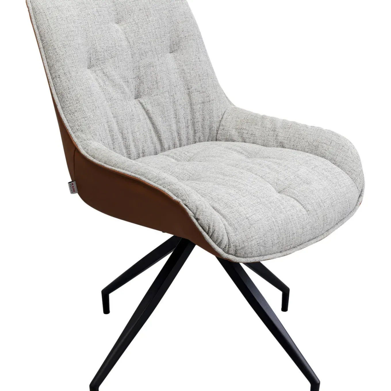 Chaise Pivotante Loris Gris Marron