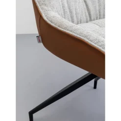 Chaise Pivotante Loris Gris Marron