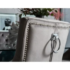 Chaise Prince Velours Gris
