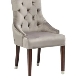 Chaise Prince Velours Gris