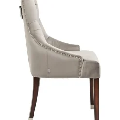 Chaise Prince Velours Gris
