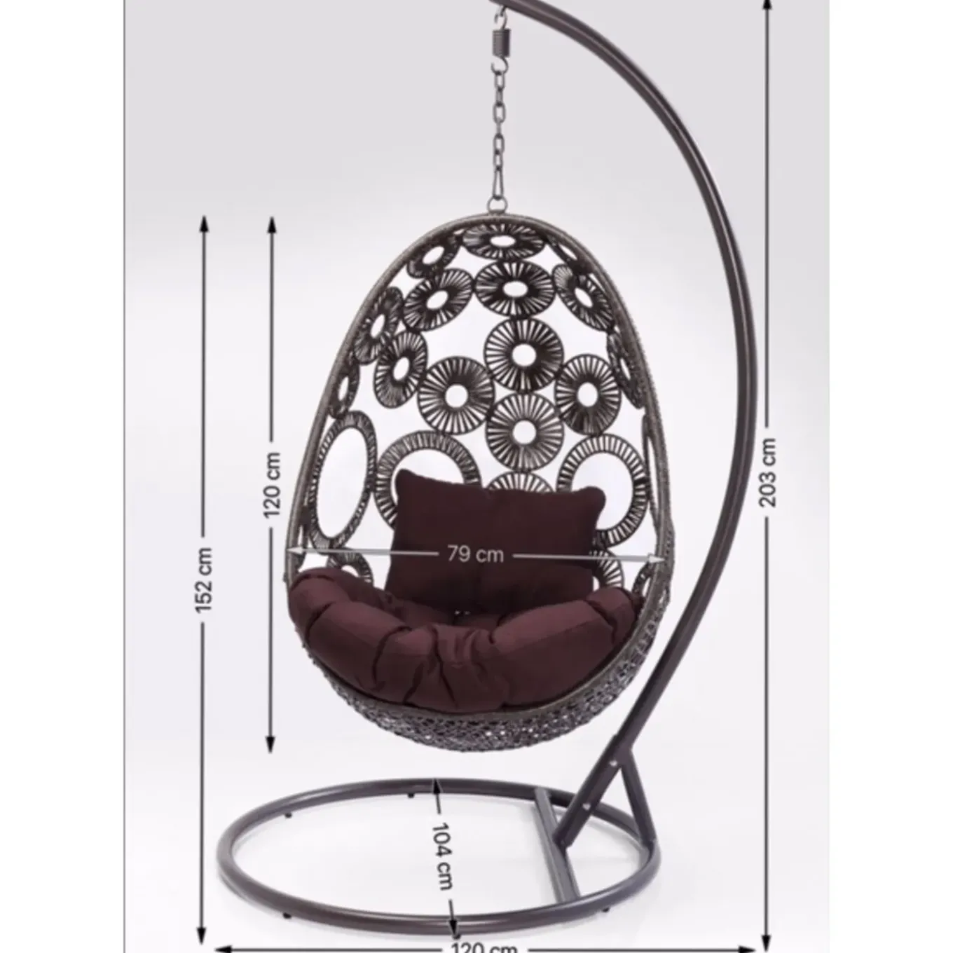Chaise Suspendue Ibiza Marron
