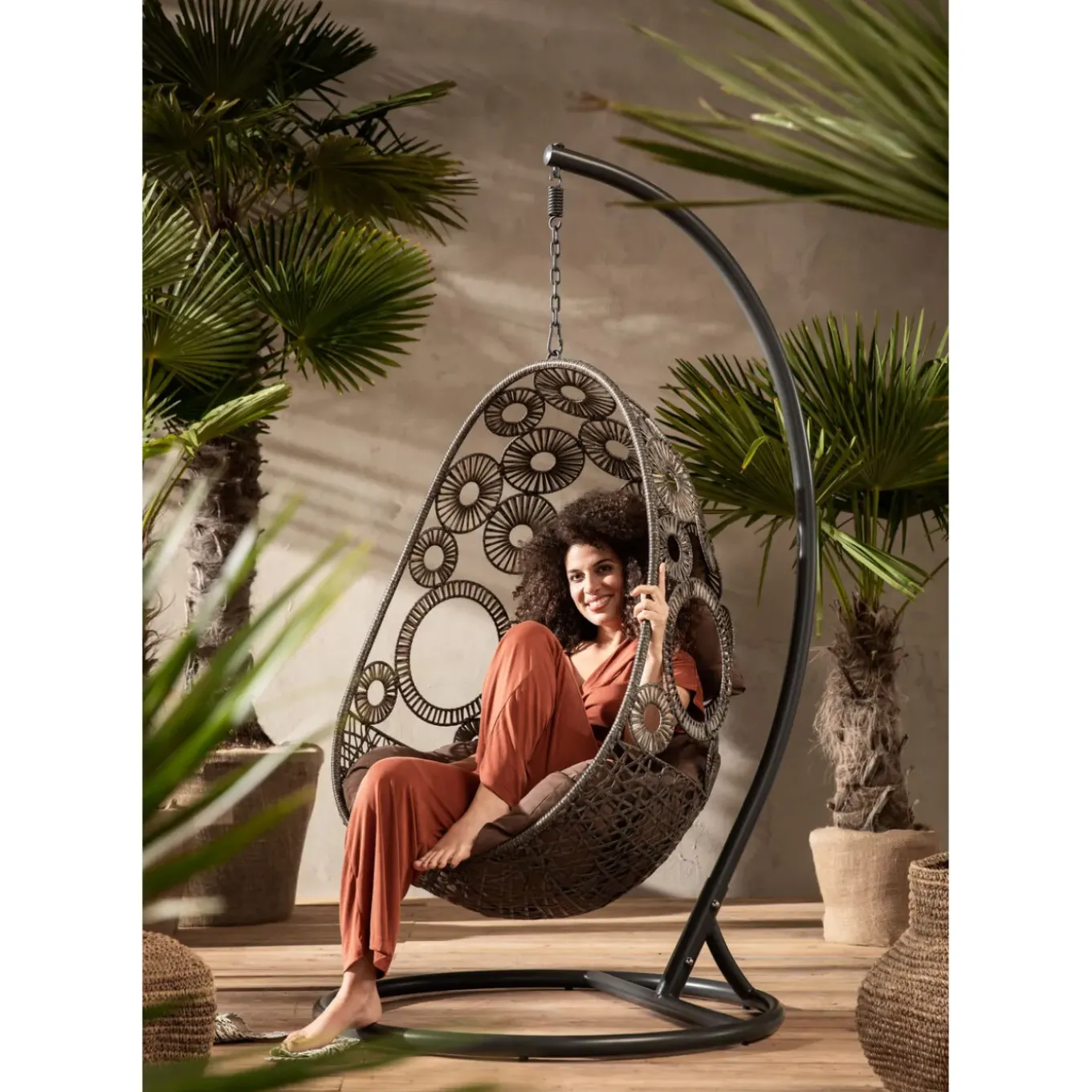 Chaise Suspendue Ibiza Marron