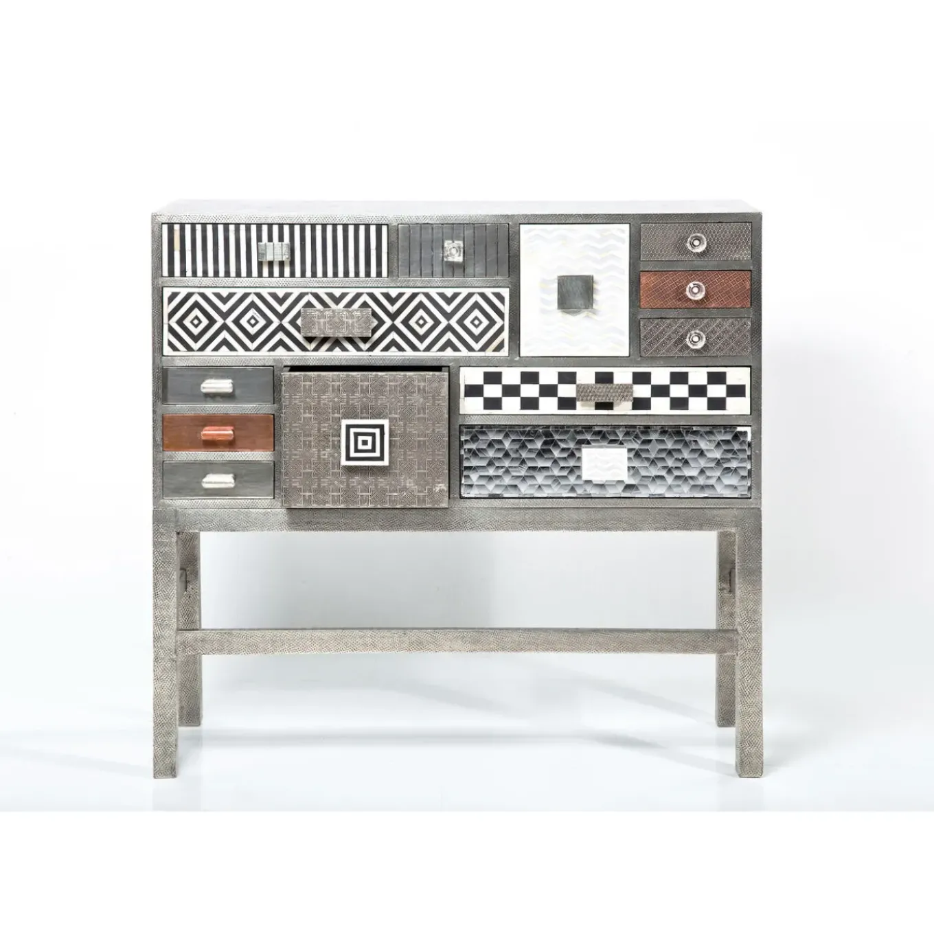 Commode Haute Chalet Argent 13 Tiroirs