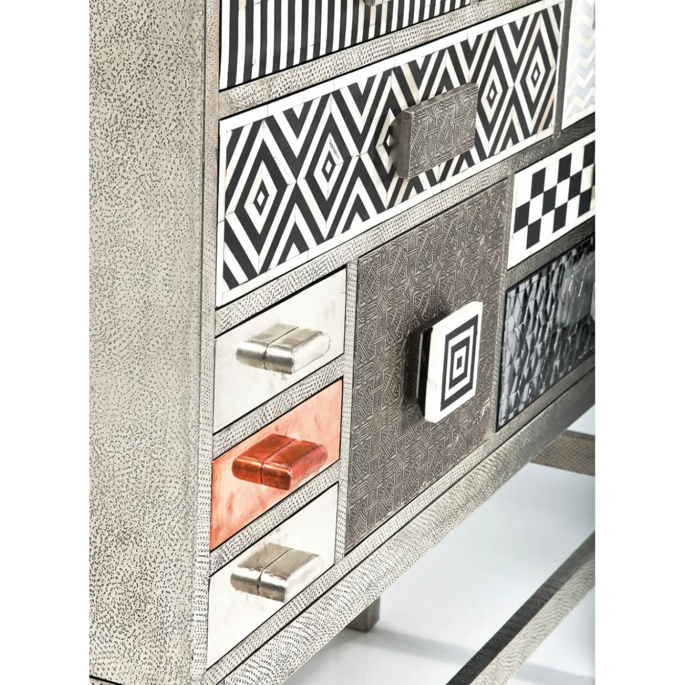 Commode Haute Chalet Argent 13 Tiroirs