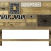 Commode Haute Chalet Dore 13 Tiroirs