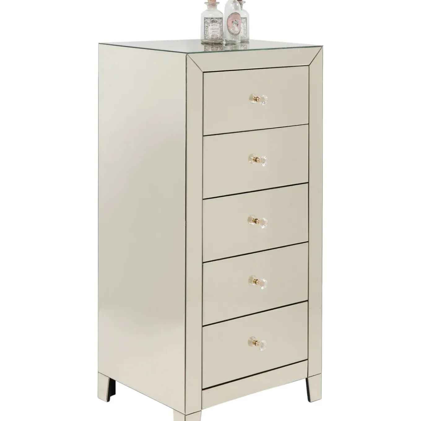 Commode Haute Luxury Champagne 5-Tiroirs