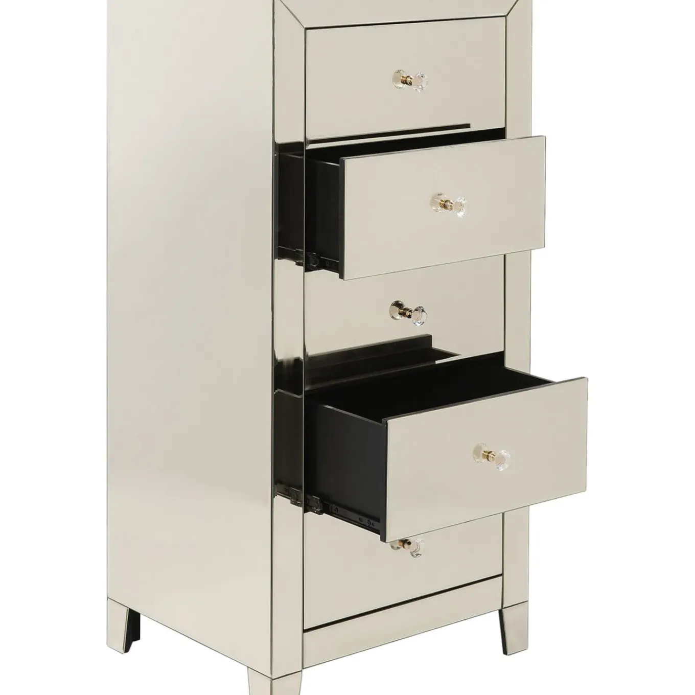 Commode Haute Luxury Champagne 5-Tiroirs