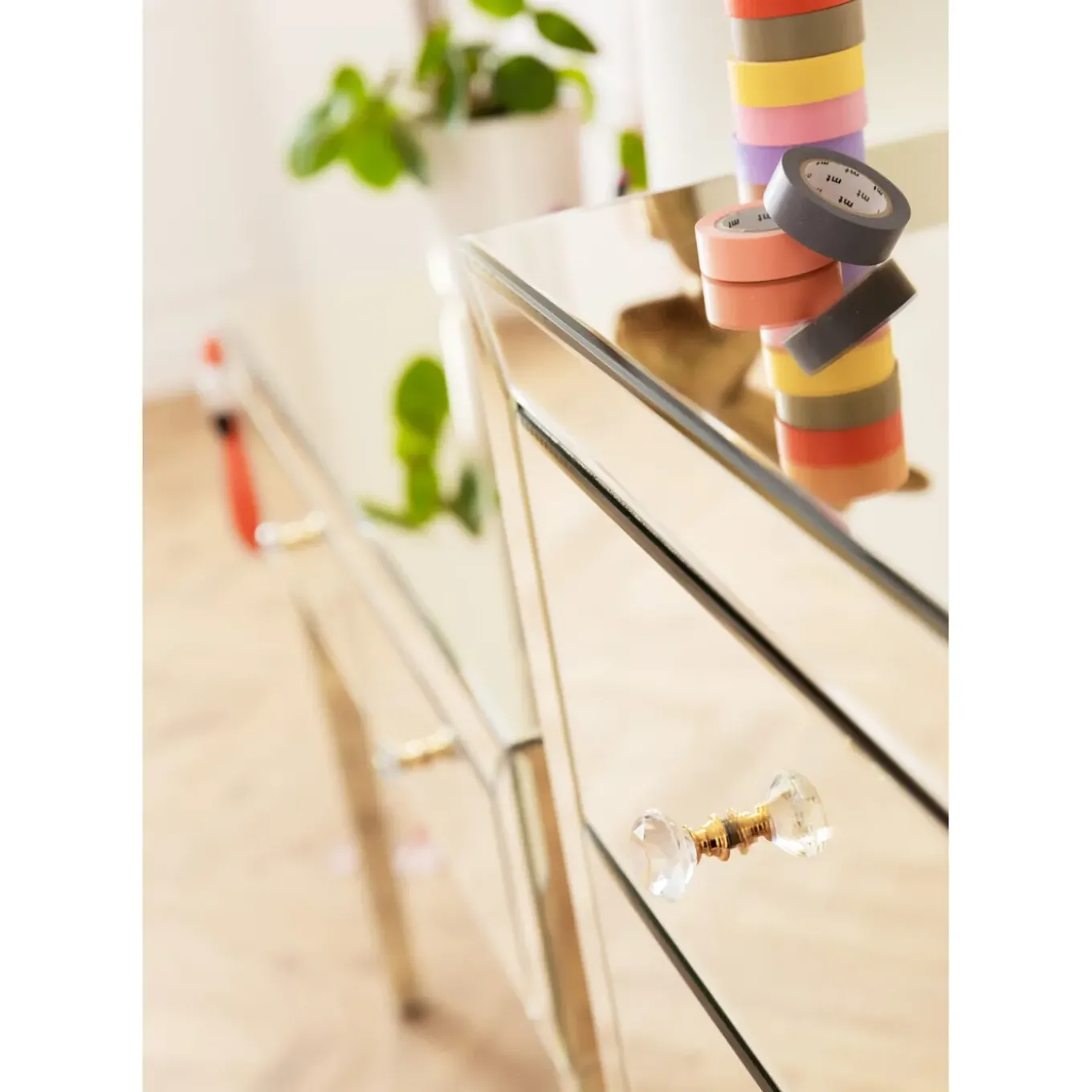 Commode Haute Luxury Champagne 5-Tiroirs