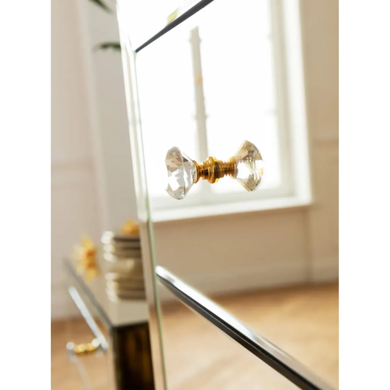 Commode Haute Luxury Champagne 5-Tiroirs