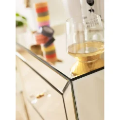 Commode Haute Luxury Champagne 5-Tiroirs