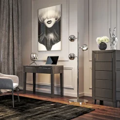 Commode Haute Luxury Push 5 Tiroirs Gris