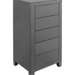 Commode Haute Luxury Push 5 Tiroirs Gris