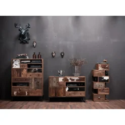 Commode Haute Rodeo 3 Portes,8 Tiroirs