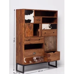 Commode Haute Rodeo 3 Portes,8 Tiroirs