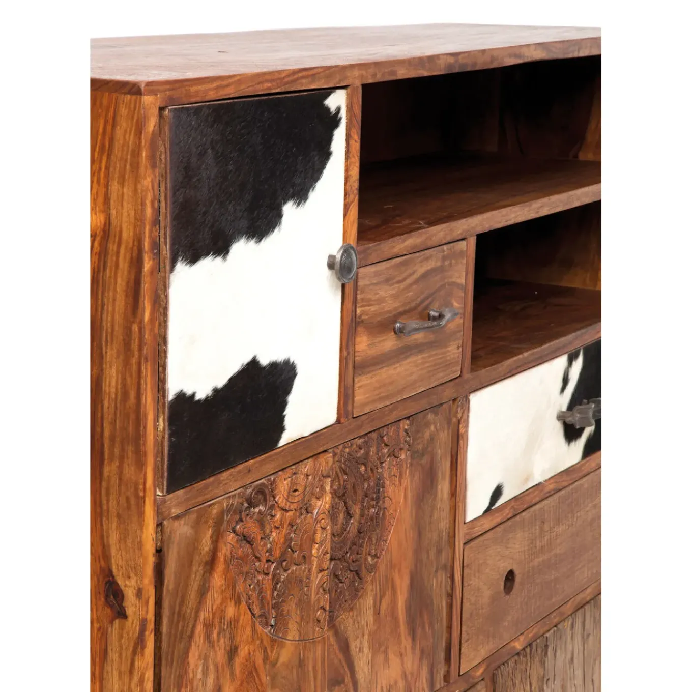 Commode Haute Rodeo 3 Portes,8 Tiroirs
