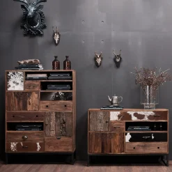 Commode Haute Rodeo 3 Portes,8 Tiroirs