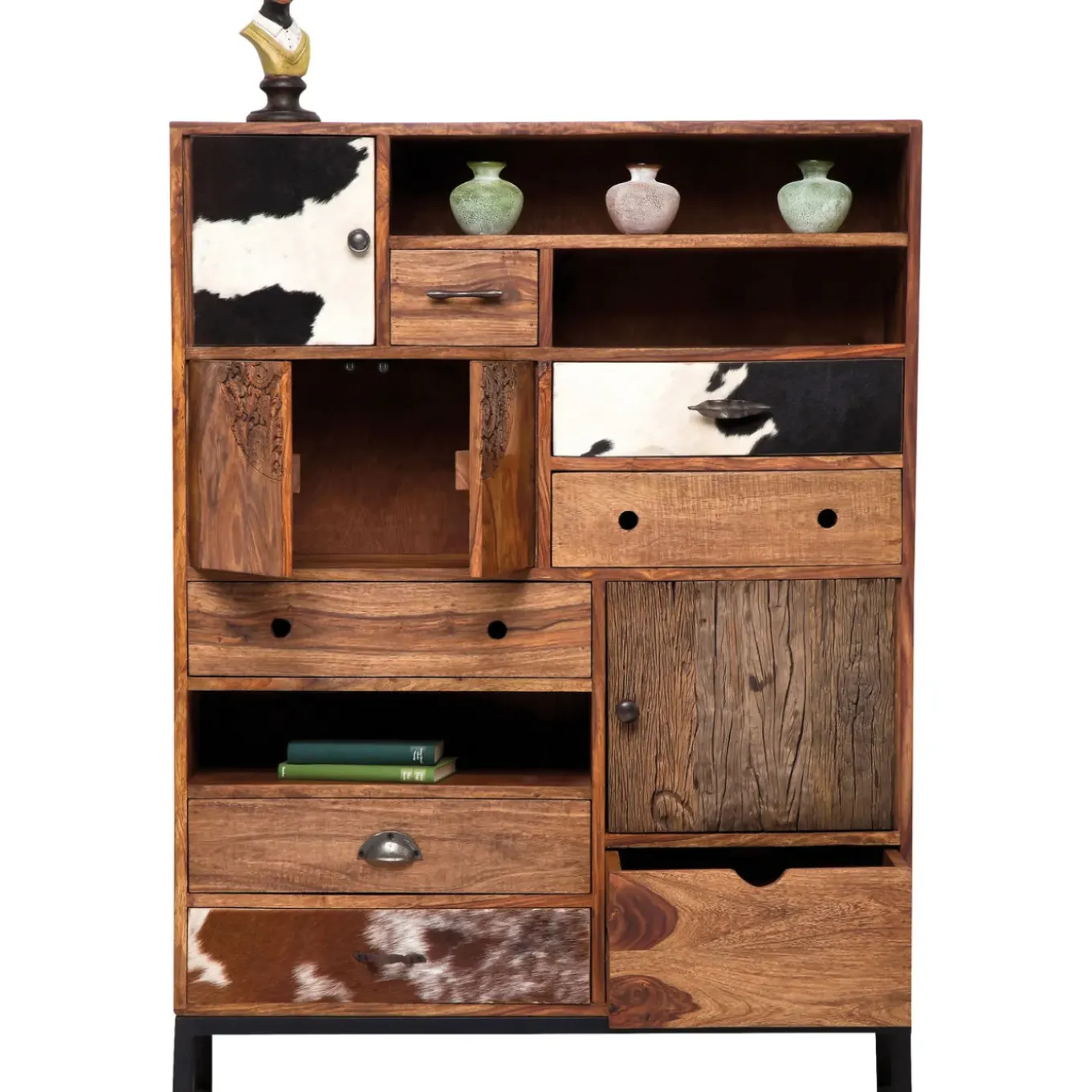 Commode Haute Rodeo 3 Portes,8 Tiroirs