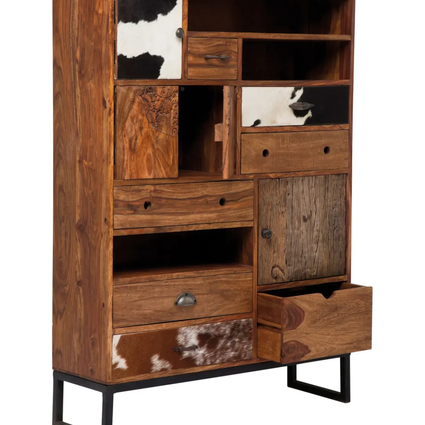 Commode Haute Rodeo 3 Portes,8 Tiroirs