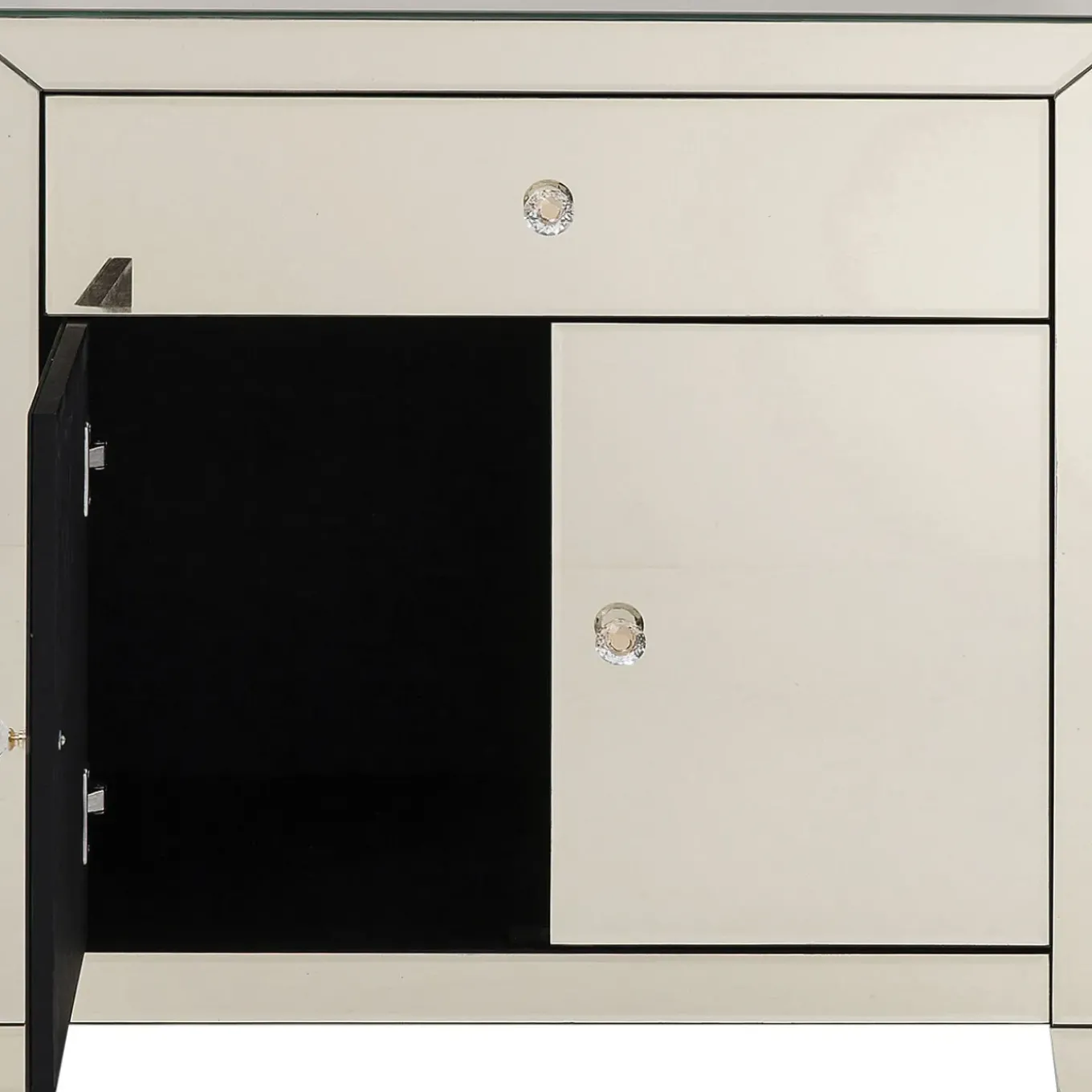 Commode Luxury Champagne 2-Portes,1-Tiroir