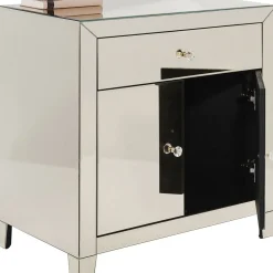 Commode Luxury Champagne 2-Portes,1-Tiroir