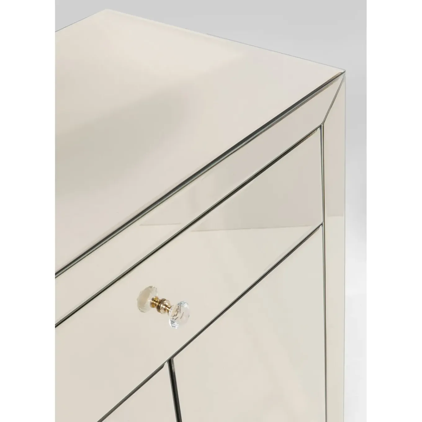Commode Luxury Champagne 2-Portes,1-Tiroir
