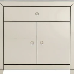Commode Luxury Champagne 2-Portes,1-Tiroir