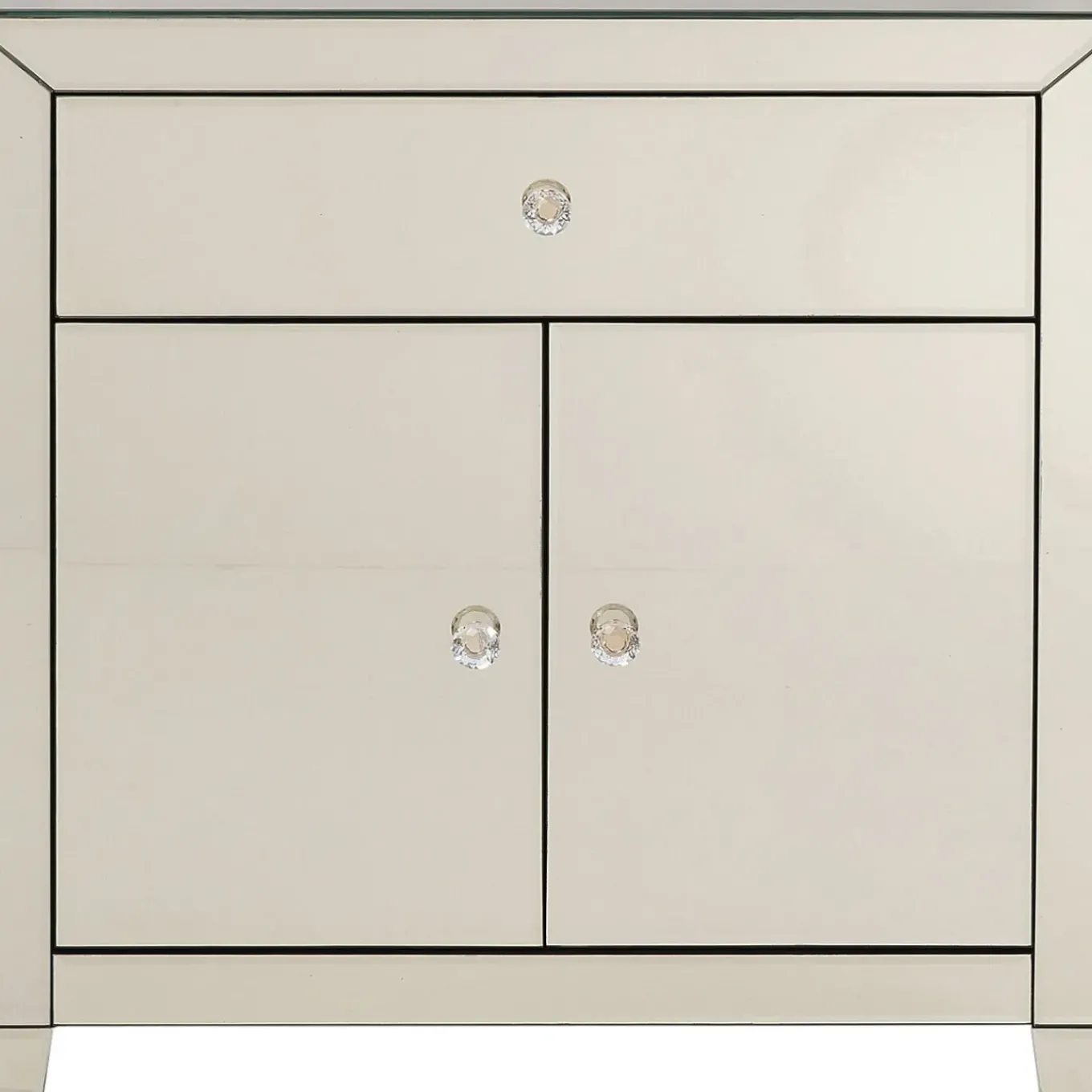 Commode Luxury Champagne 2-Portes,1-Tiroir