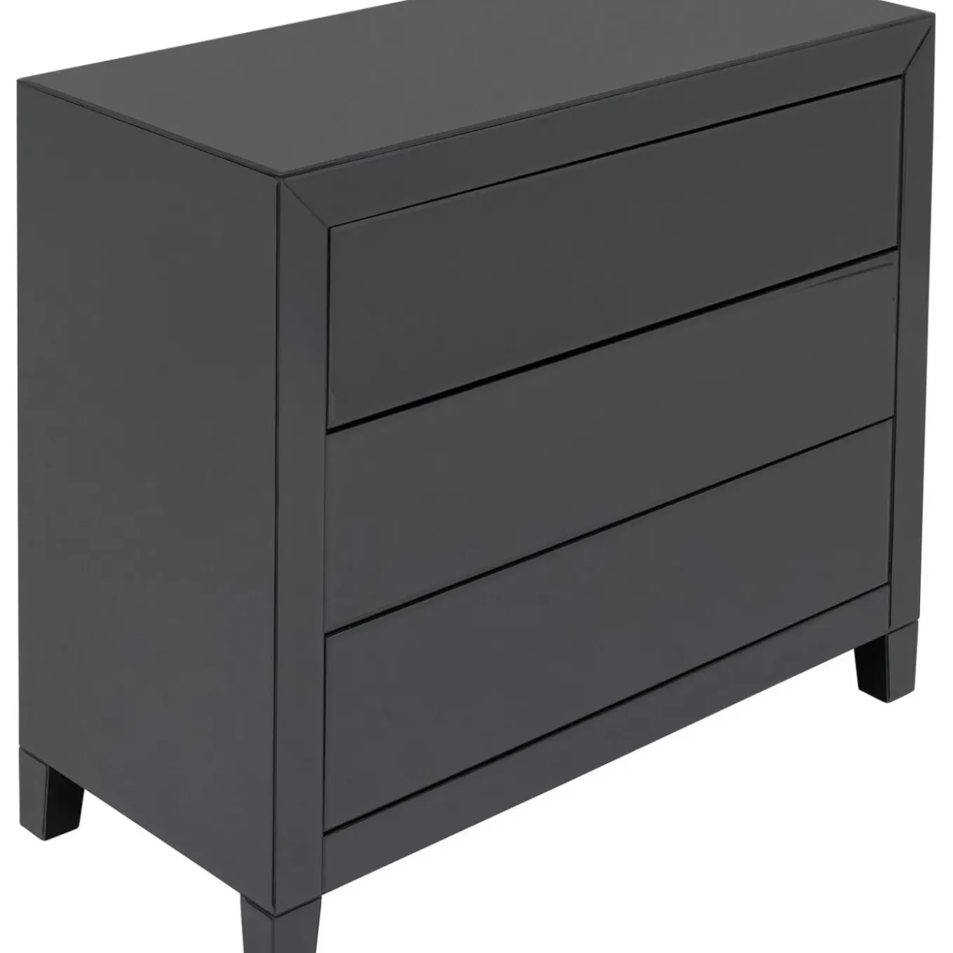 Commode Luxury Push 3 Tiroirs Gris