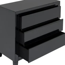 Commode Luxury Push 3 Tiroirs Gris