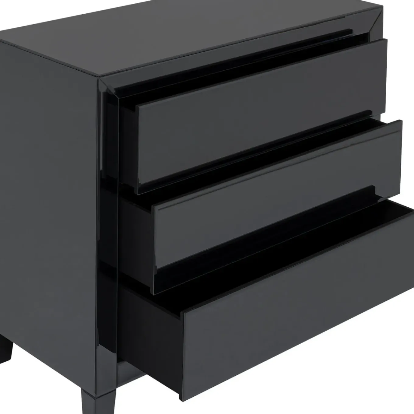 Commode Luxury Push 3 Tiroirs Gris