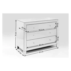 Commode Luxury 3-Tiroirs