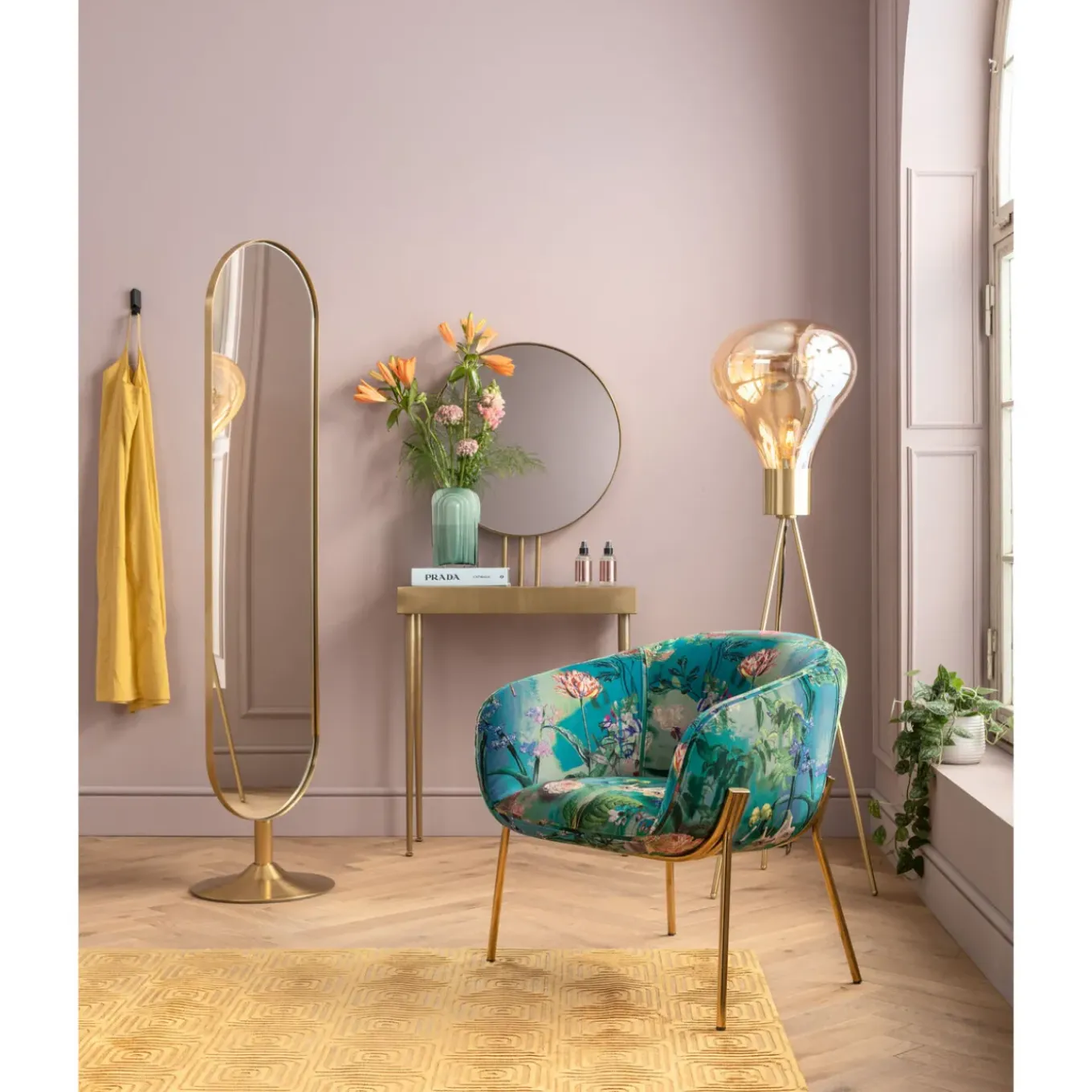 Console Avec Miroir Curve Art 153X70