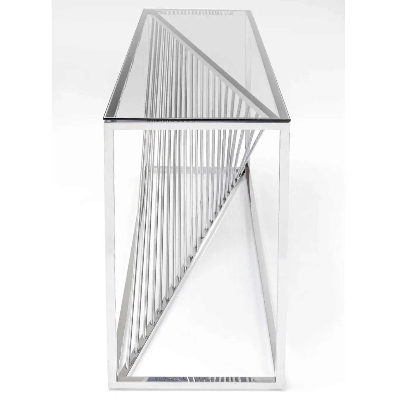 Console Laser Argente-Verre Clair 120X40