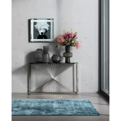 Console Laser Argente-Verre Clair 120X40