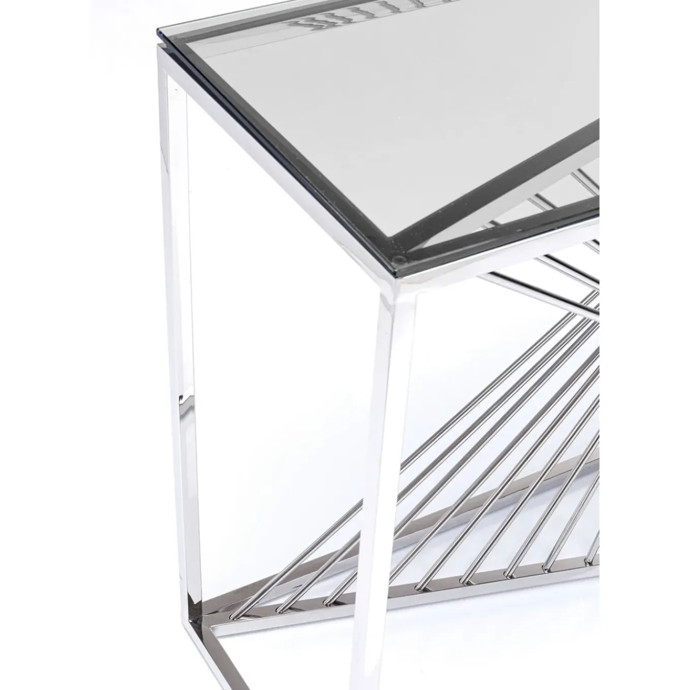 Console Laser Argente-Verre Clair 120X40