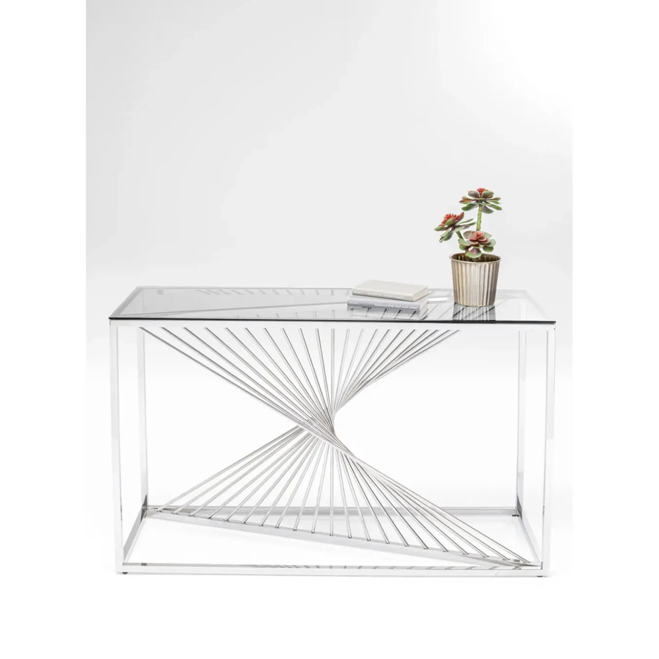 Console Laser Argente-Verre Clair 120X40