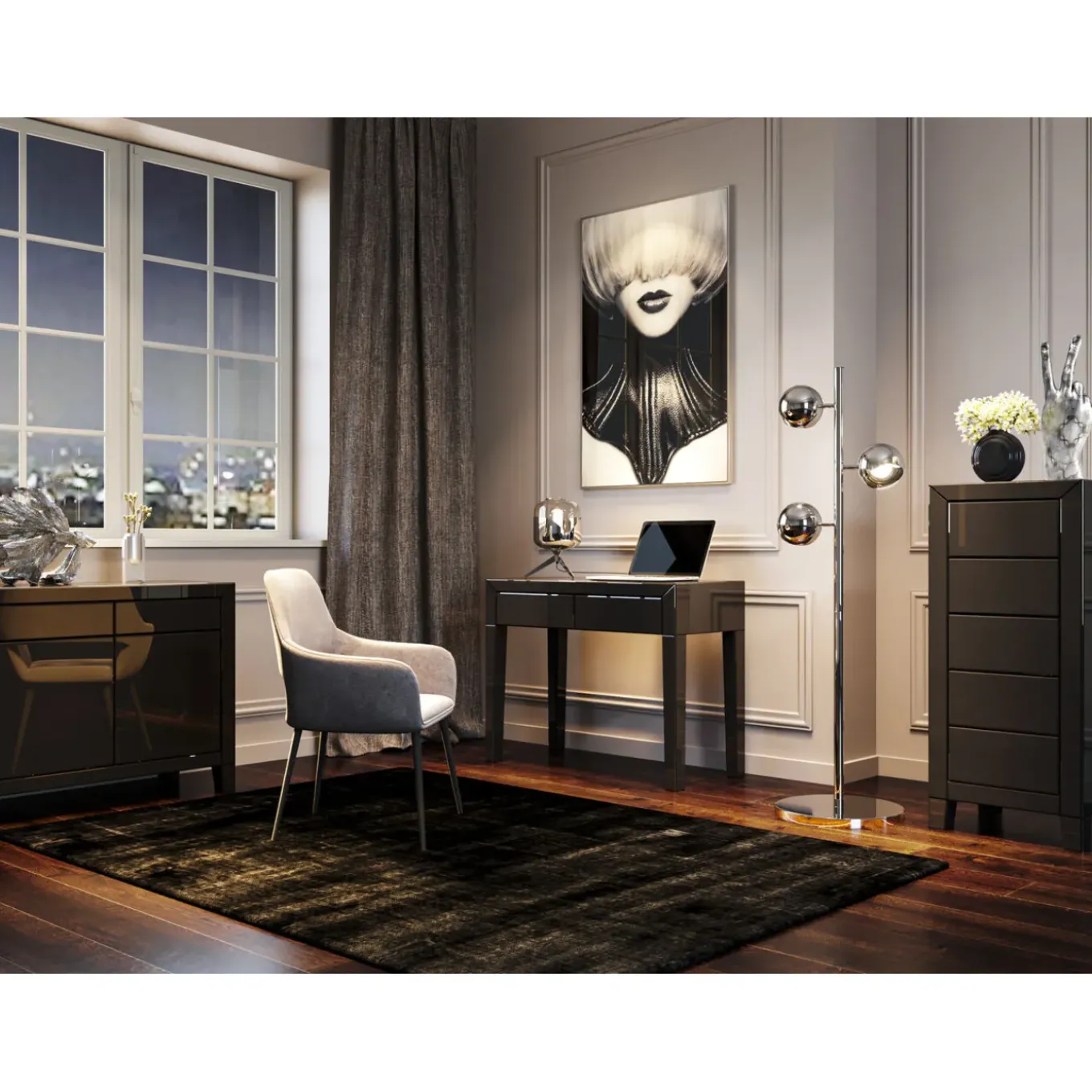 Console Luxury Push Gris