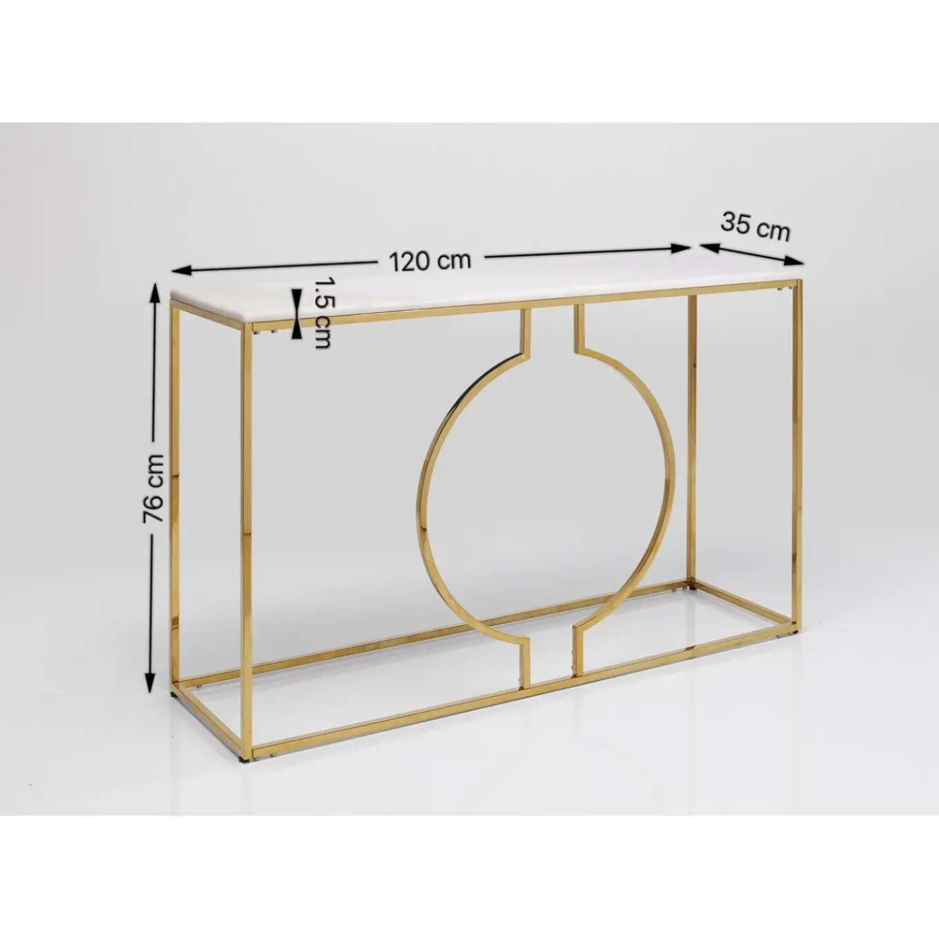 Console Miami Loft Dore 120Cm