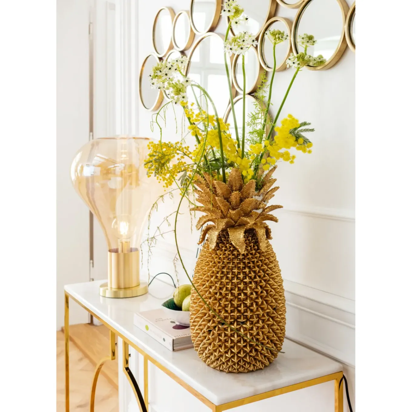 Console Miami Loft Dore 120Cm