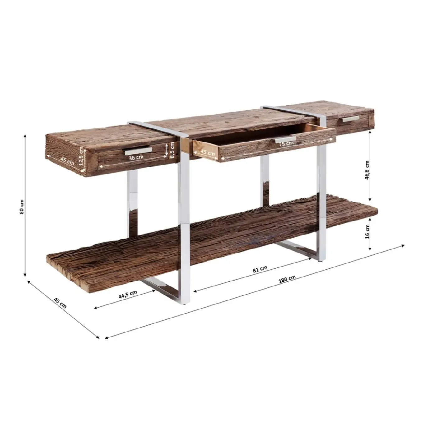 Console Rustico 180X46Cm