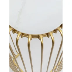 Console Wire Verre Marbre Dore 142X89Cm