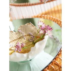 Coupe Décorative Flower Bloom Creme-Dore O20Cm