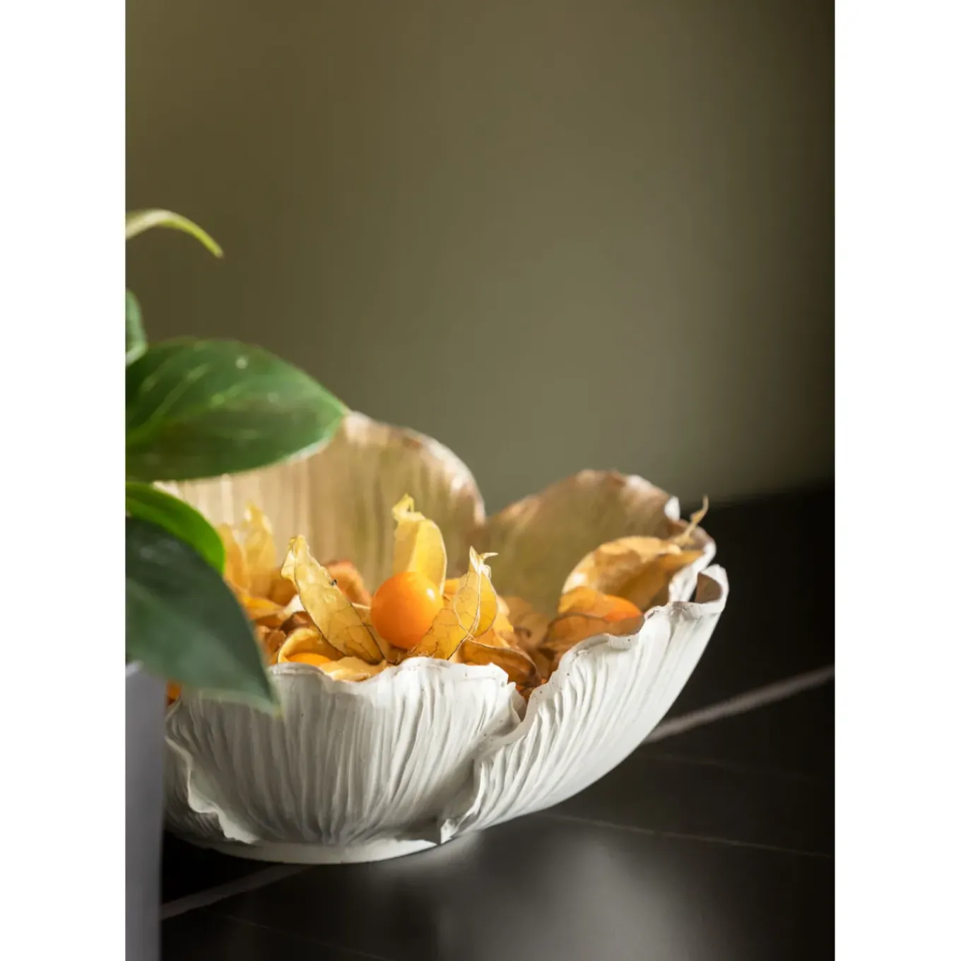 Coupe Décorative Flower Bloom Creme-Dore O20Cm